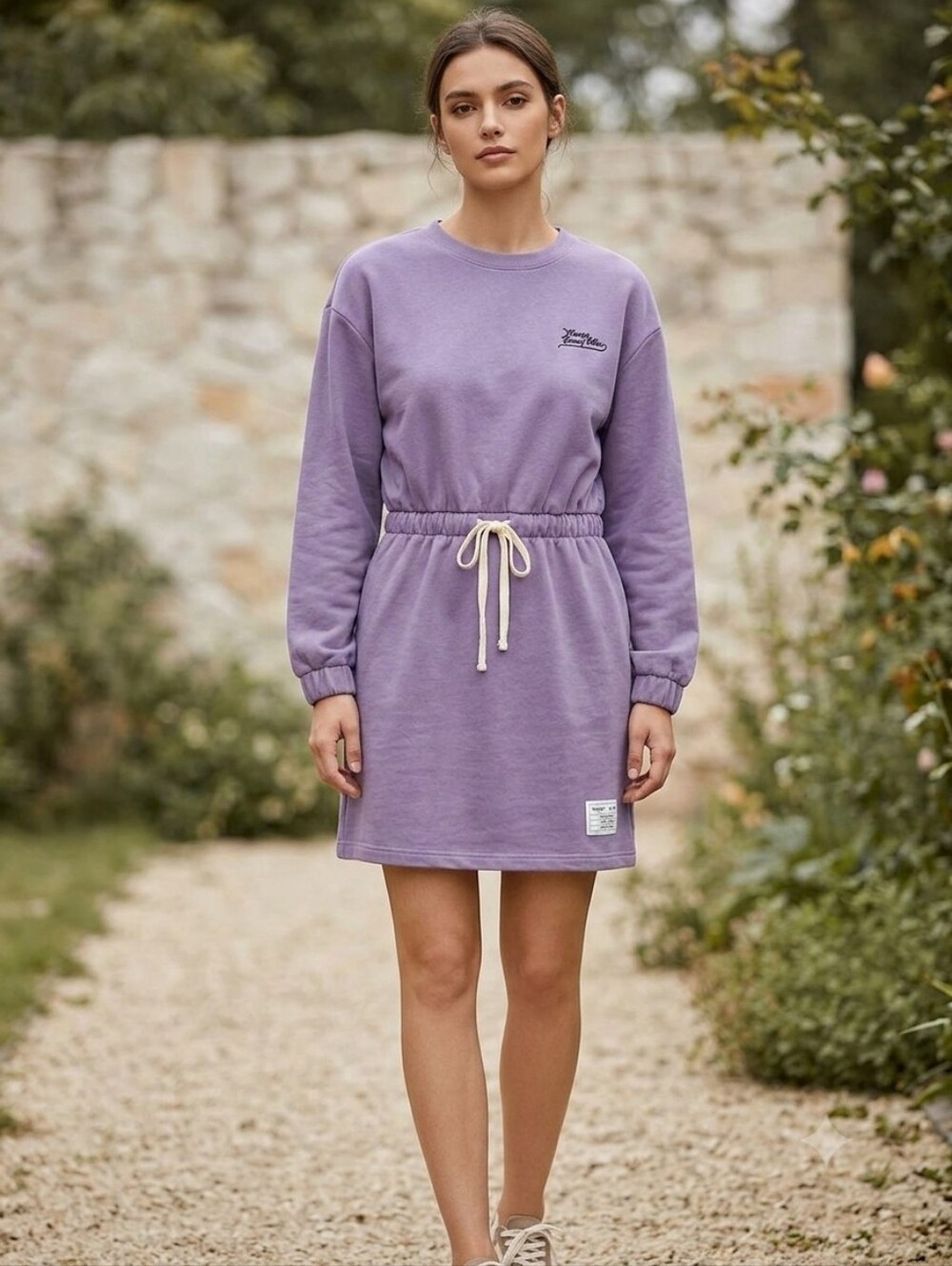 Comfy purple dress pajama homewear